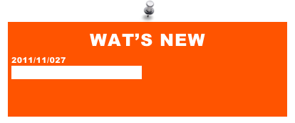 WAT’S NEW
2011/11/027
ライブスケジュール更新しました。
